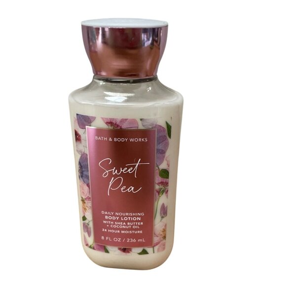 Bath and Body Works Sweet Pea Body Lotion Full Sz 8 Oz 24-Hour Moisture Retired - Picture 1 of 4